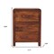 Homeroots 24" Brown Solid Wood Three Drawer Nightstand 651498 - alternate 4