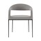 Armen Living Morgan Upholstered Dining Chair with Matte Black Iron and Light Gray Fabric - Set of 2 LCMOSIBLKLGRY - alternate 5