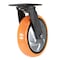 Vestil Polyurethane Swivel Caster 8 In. Diameter x 2 In. Width 925 Lb. Capacity Orange/Silver CST-E6-8X2PUP-S - alternate 1