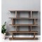 Homeroots Brown And Natural Wood Five Tier Bookcase 517718 - alternate 3