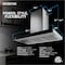 Anzzi 36-Inch 600 CFM 3-Speed Stainless Steel Wall Mount Convertible Residential Range Hood RH-AZ0190PSS - alternate 8