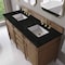 James Martin Vanities Brittany 60" Double Vanity, Pecan w/ 3 CM Phantome Eclos Top 655-V60D-PCN-3PHT - alternate 5