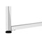 Homeroots 47" White and Silver Wood and Metal Sled Computer Desk 489915 - alternate 3