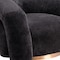 Homeroots 37" Black And Gold Faux Shearling And Upholstered Arm Chair 572301 - alternate 4