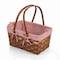 Picnic Time Family Of Brands Kansas Handwoven Wood Picnic Basket, Red & White Gingham Pattern 350-01-300-000-0 - alternate 4