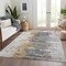 Homeroots 9' X 12' Ivory Charcoal And Silver Abstract Washable Indoor Outdoor Area Rug 582396 - alternate 7
