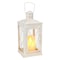 Homeroots Set of Two Clear And White Glass And Metal Tabletop Lantern Candle Holders, 2PK 719769 - alternate 2