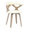 Leisuremod Modern Wooden Dining Chair, Washed Walnut Frame in White, Klyne Collection KCWW-22W - alternate 1