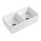 Kingston Brass 33-Inch Ceramic Apron-Front Double Bowl Farmhouse Kitchen Sink with Bottom Grid and Strainer GPKF331810D - alternate 1