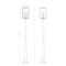Z-Lite Hartwell 6-Light Outdoor Post Mounted Fixture, 15 in W x 127.25 H, Sand Black 5019PHXXLR-5010P-BK - alternate 5