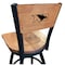 Holland Bar Stool Co 30" Blk Wrinkle North Dakota Swivel Bar Stool, Laser Engraved Back L03830BWMedMplANorDakMedMpl - alternate 1
