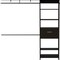 Homeroots 118" Black Manufactured Wood Organizer 478430 - alternate 2