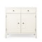 Homeroots 31in White Solid Wood Two Drawer Sideboard with Two Doors 389745 - alternate 1