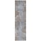 Homeroots 8' Runner Mocha and Blue Abstract Washable Non Skid Indoor Outdoor Runner Rug 564243 - alternate 7