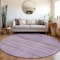 Homeroots 8' Purple And Lavender Round Abstract Washable Indoor Outdoor Area Rug 618288 - alternate 2