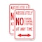 Signmission Absolutely No Parking Standing or Stopping at Anytime w, 18'' X 24'', Heavy Gauge Aluminum, 2PK A-1824-2PACK-24359 - alternate 1