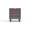 Strong Hold 5 drawer cabinet - (1x 2in, 2x 3in, 1x 5in, 1x 7in) - Red accents - Keyed Different S3036-PCDAS-0501DS - alternate 1