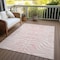 Homeroots 8' X 10' Pink And Gray Animal Print Washable Indoor Outdoor Area Rug 600639 - alternate 4