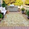 Homeroots 5' X 8' Gold And Ivory Patchwork Washable Indoor Outdoor Area Rug 631426 - alternate 5
