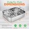 Nutrichef 14-Inch Stainless Steel Kitchen Roasting Pan with Polished Wire Rack NCTURKSS78 - alternate 3