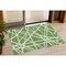 Homeroots 3' X 5' Green And Ivory Geometric Washable Indoor Outdoor Area Rug 600444 - alternate 1