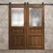 Sartodoors Modern Double Barn Door 48 x 80 inches, Ego 5011 Cognac Oak Veneer, 13FT Rail Track Set, Solid Pa EGO5011DB-DKO-48 - alternate 3