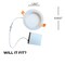 Bulbrite 8" Canless 4000K, 100w Equivalent, New Construction Integrated LED Recessed Lght Kit Metal JBOX, 2PK 861683 - alternate 7