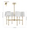 Jonathan Y Cillian 27" 6-Light Mid-Century Modern Iron LED Chandelier, Brass Gold JYL9918A - alternate 6