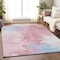 Homeroots 8' X 10' Blush Ivory And Blue Abstract Washable Indoor Outdoor Area Rug 617392 - alternate 6