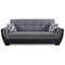 Homeroots 93" Black Gray Chenille And Faux Leather Convertible Futon Sleeper Sofa w/ Toss Pillows And Storage 607160 - alternate 4