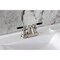 Kingston Brass Double-Handle 4" Centerset Bathroom Faucet with Pop-Up Drain, Brushed Nickel KB8618CKL - alternate 2