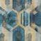 Homeroots 10' X 14' Teal Blue Gold And Silver Geometric Washable Indoor Outdoor Area Rug 618762 - alternate 4