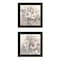 Homeroots Set Of Two Transitional Blooms 3 Black Framed Print Wall Art, 2PK 407267 - alternate 1