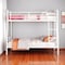 Homeroots White Full XL Over Queen Contemporary Metal Bunk Bed 590296 - alternate 1