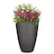 L&G 21.9 in. H X 16 in. D Polyresin Speckle Tall Planter Charcoal PVC2016SCI - alternate 3