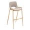 Homeroots Set of Two 30" Beige And Gold Faux Leather And Steel Low Back Bar Height Bar Chairs 555673 - alternate 5