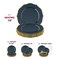 Smarty Had A Party 7.5" Navy with Gold Rim Round Blossom Disposable Plastic Appetizer/Salad Plates (120 Plates), 120PK 4847NG-CASE - alternate 5