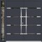 Vdomdoors Metal Double Doors Deux 1105 Gray Graphite Mirrored Glass 1 Sidelight Entry Modern Painted 86x80 (W DEUX1105DEXD-GRE-W72+14xH80-LH-I - alternate 1