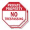 Signmission Private Property No Trespassing, 6 inch X 6 inch, Plastic Sign, 2PK OC-P-2PACK-6-160 - alternate 1