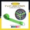 Tie 4 Safe 2'' x 10' Side Mount Wheel Net Tie Down Kit w/ Flat Hook. WLL: 3,333 LBS Green, 4PK RT04CK-5210-M11W9-GR-BW02P-BLK-4 - alternate 1