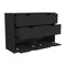 Homeroots 42" Black Four Drawer Dresser 524960 - alternate 9