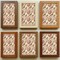 Homeroots 5" x 5" Brown And Pink Vinyl Arabesque Peel And Stick Removable Tiles 571233 - alternate 5