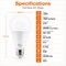 Euri Lighting A21 LED Bulb, 17W, 1600 lm, 100W Eq., 5000K, E26, Dimmable, CEC, UL EA21-17W5050cec - alternate 5
