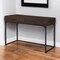 Homeroots 47" Brown and Black Wood and Metal Computer Desk With Two Drawers 516428 - alternate 3