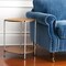 Homeroots 22" Natural and Silver Wood and Steel Round End Table With Shelf 632662 - alternate 1