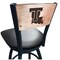 Holland Bar Stool Co 36" Blk Wrinkle Louisiana Tech Swivel Bar Stool, Laser Engraved Back L03836BWMedMplALaTechBlkVinyl - alternate 1
