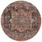 Homeroots 8' Charcoal Round Medallion Washable Indoor Outdoor Area Rug 608006 - alternate 3