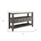 Homeroots 18in X 54in X 36in White Marble Gray Oak Wood Server 347332 - alternate 7