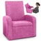 Homeroots Kids Pink Comfy Upholstered Recliner Chair with Storage 397761 - alternate 1