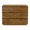 Homeroots 24" Tan Solid Wood Distressed Three Drawer Nightstand 612089 - alternate 4